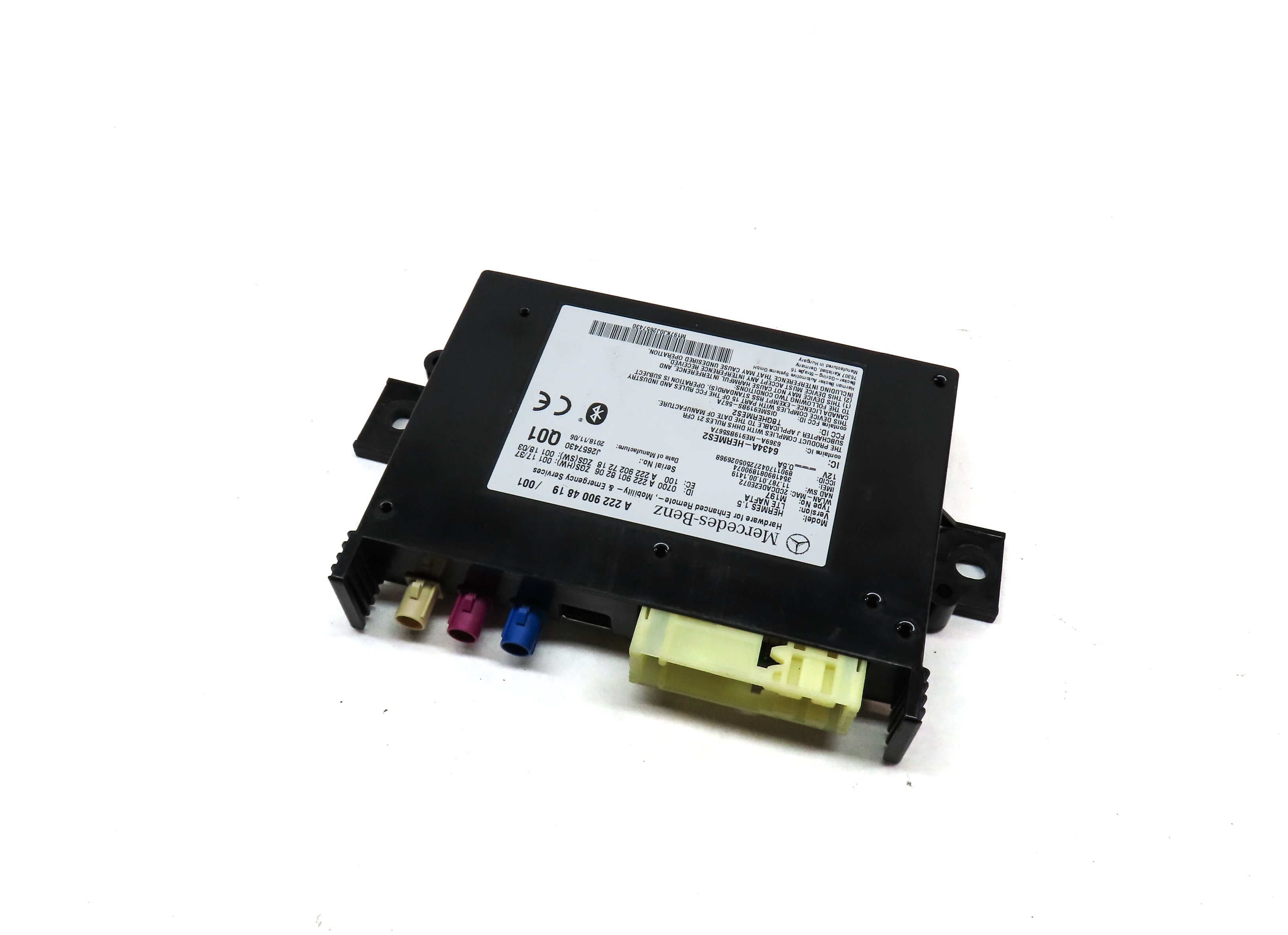 18-19 MERCEDES GLA GLE GLS CLASS BLUETOOTH COMMUNICATION CONTROL MODULE — exact item pictured